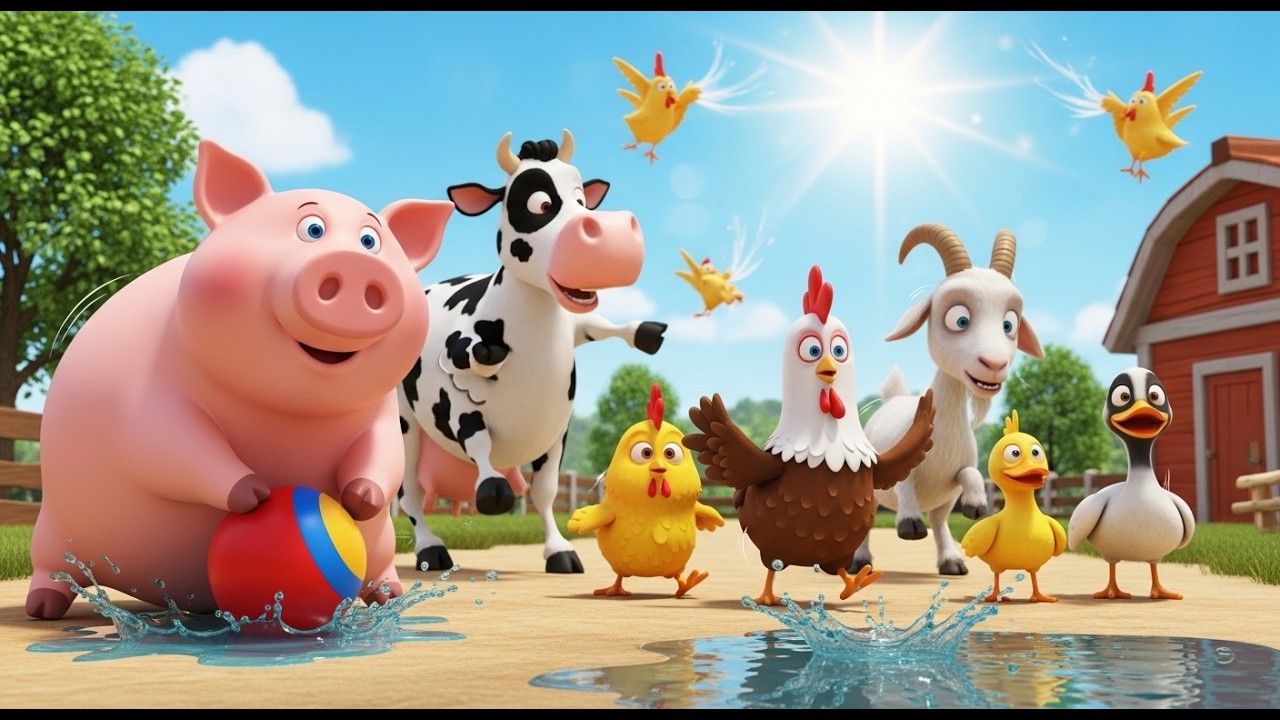 Desfile de la Granja Tonta | canción para niños | rimas infantiles | Canción para bebés, Animación