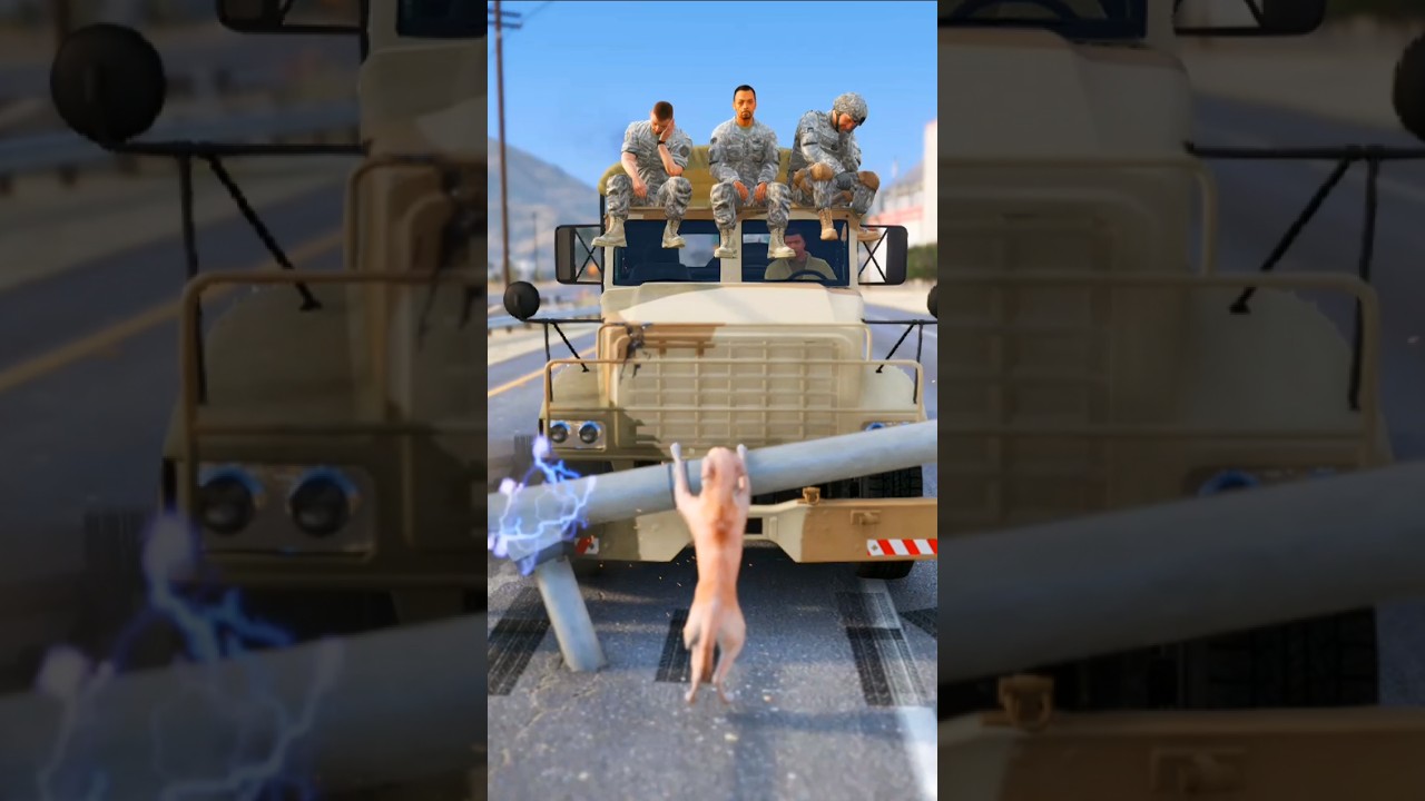 GTA V Franklin Military Truck Danger 😨 | Dog Warning #gta5