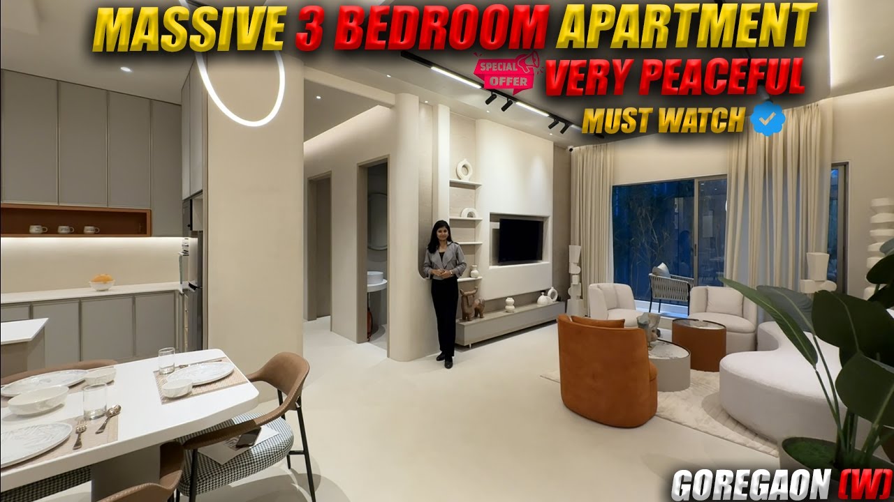 Massive 3 bhk flat in Goregaon West | Very peaceful | Good connectivity | 3bhk flat in Goregaon w |