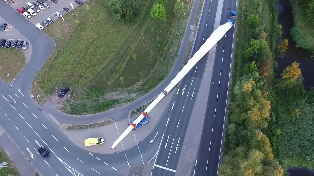 DOLL Windflügeltransport – Hubadapter mit Nachläufer (bis 120 m Flügellänge)