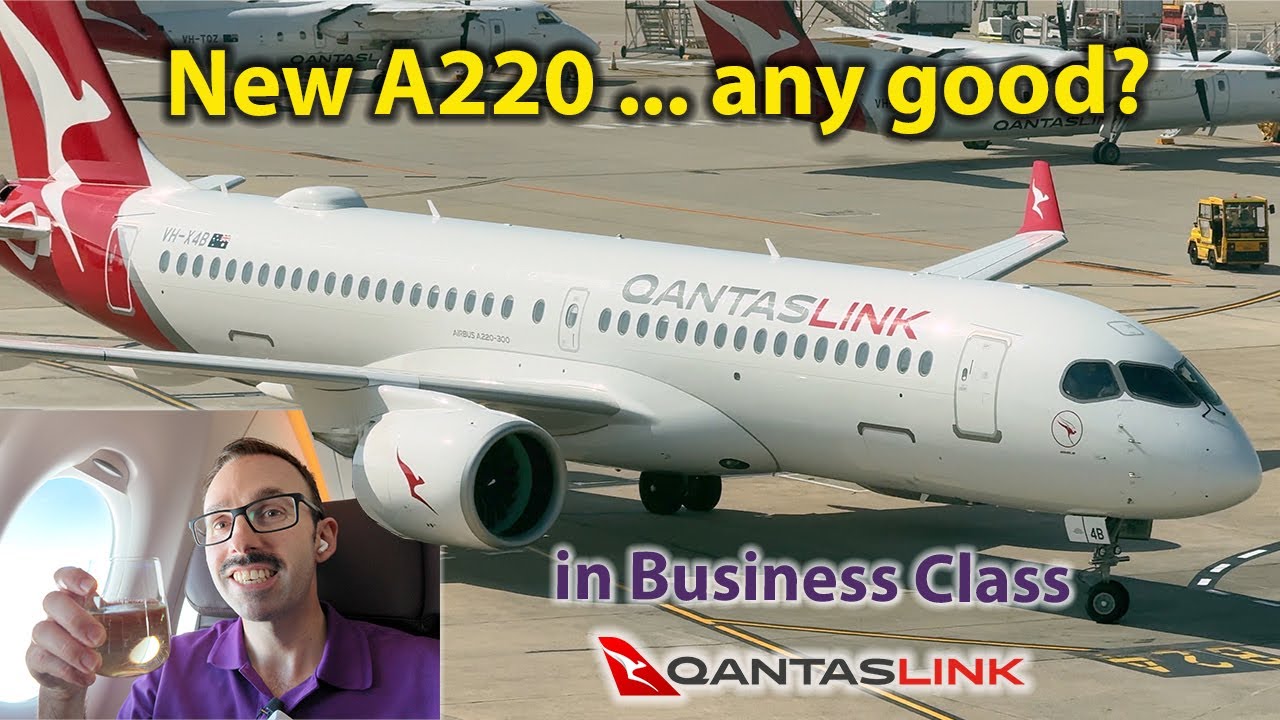 Qantas A220 BUSINESS CLASS | Reviewing the newest jet in the Qantas fleet