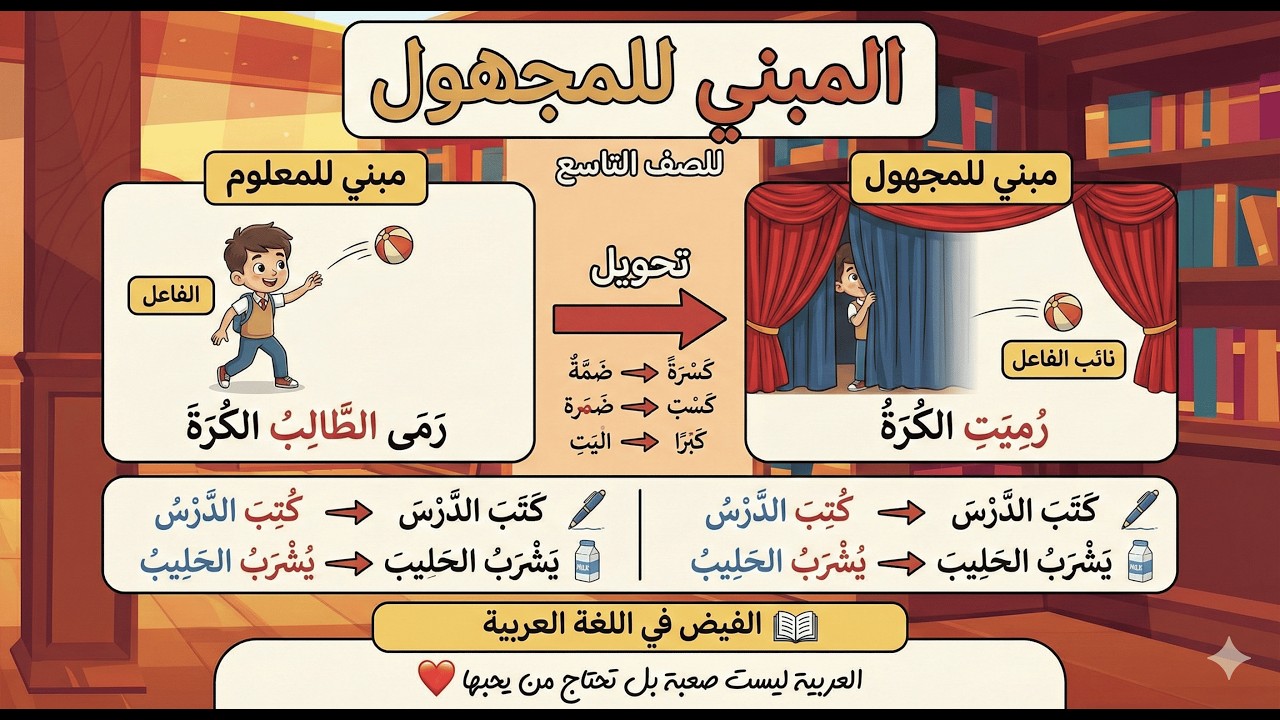 المبني للمجهول - الصف التاسع