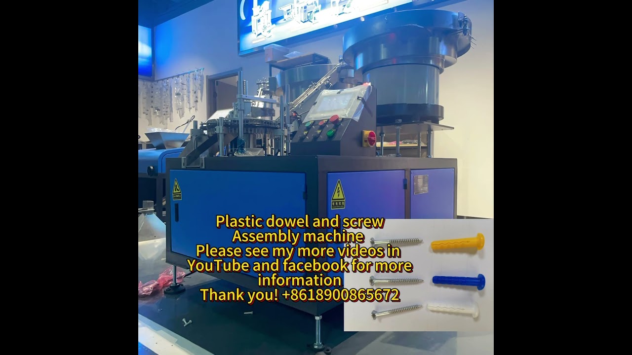 Plastic dowel and screwAssembly machine +8618900865672