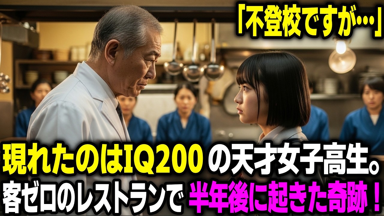「不登校ですが…」現れたのはIQ200の天才女子高生。客ゼロのレストランで半年後に起きた奇跡！