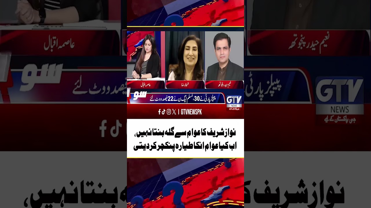 Nawaz Sharif Questions Why He Was Not Stopped, Naeem Haider Panjotha #NawazSharif #Shorts #GTVNews