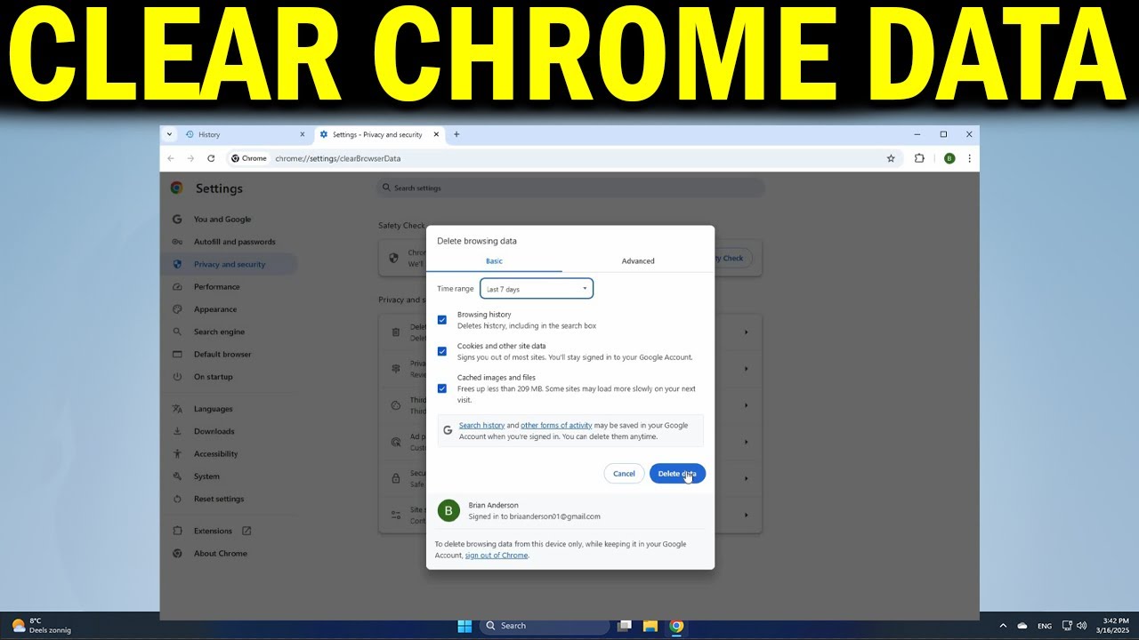 How To Clear Browsing Data in Google Chrome