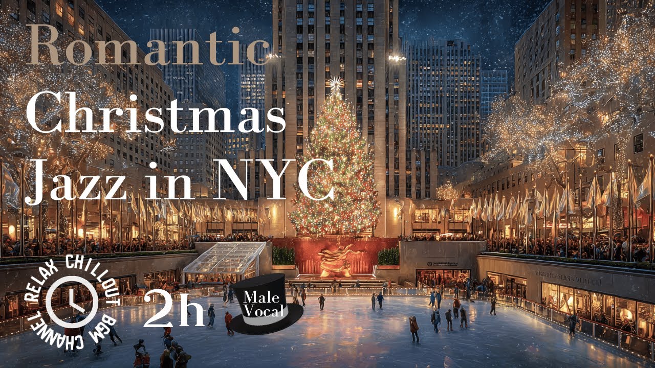 Romantic Christmas Jazz in NYC 🌃🎄 | Male Vocal × Piano – 2 Hour Loop