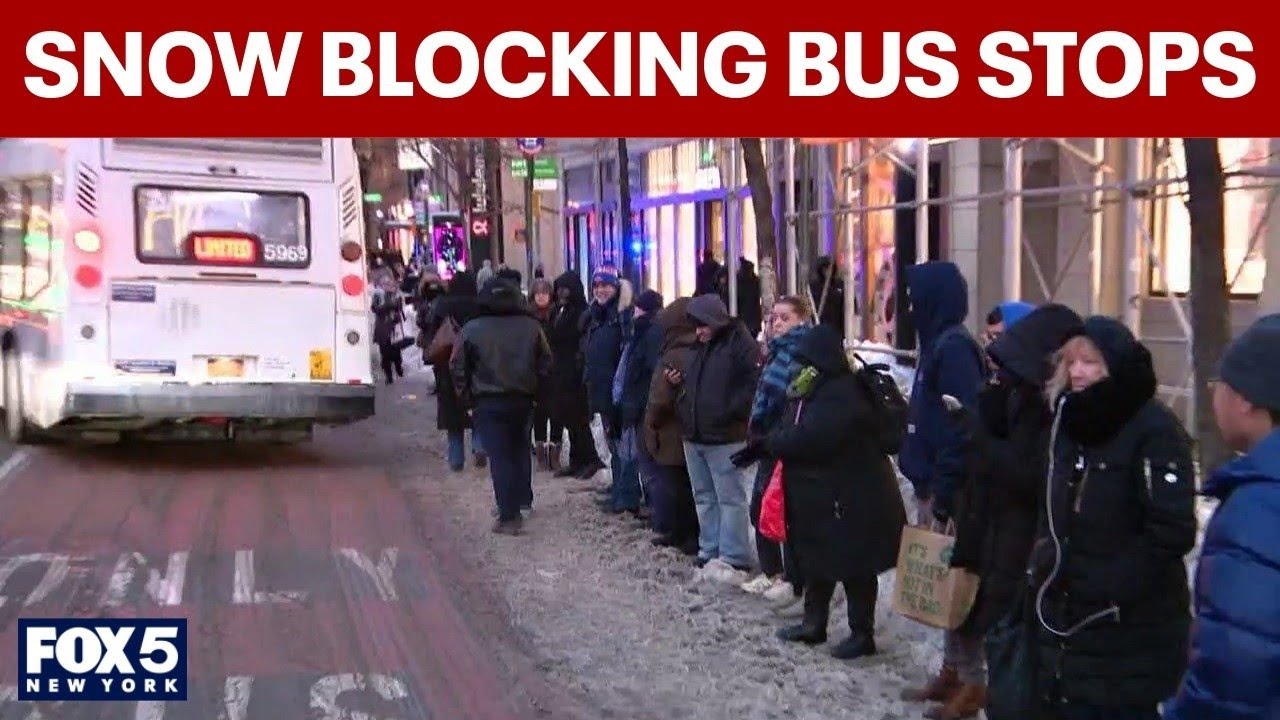 Concerns over snow blocking bus stops in NYC