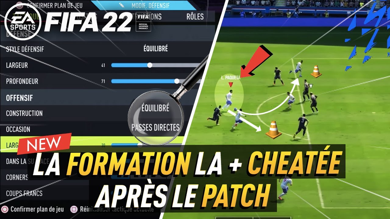 TUTO FIFA 22 - La NOUVELLE FORMATION CHEATÉE + TACTIQUES PERSO - 4321 META