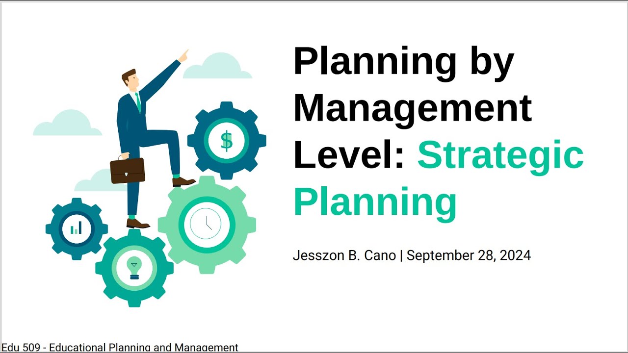 Планирование по уровню управления: стратегическое планирование | Планирование и управление образо...