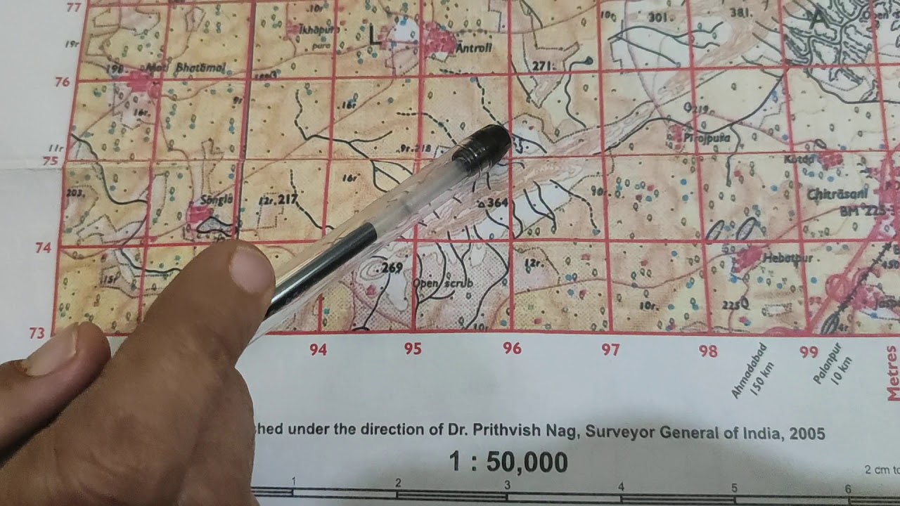 Drainage Pattern in Topographic Map