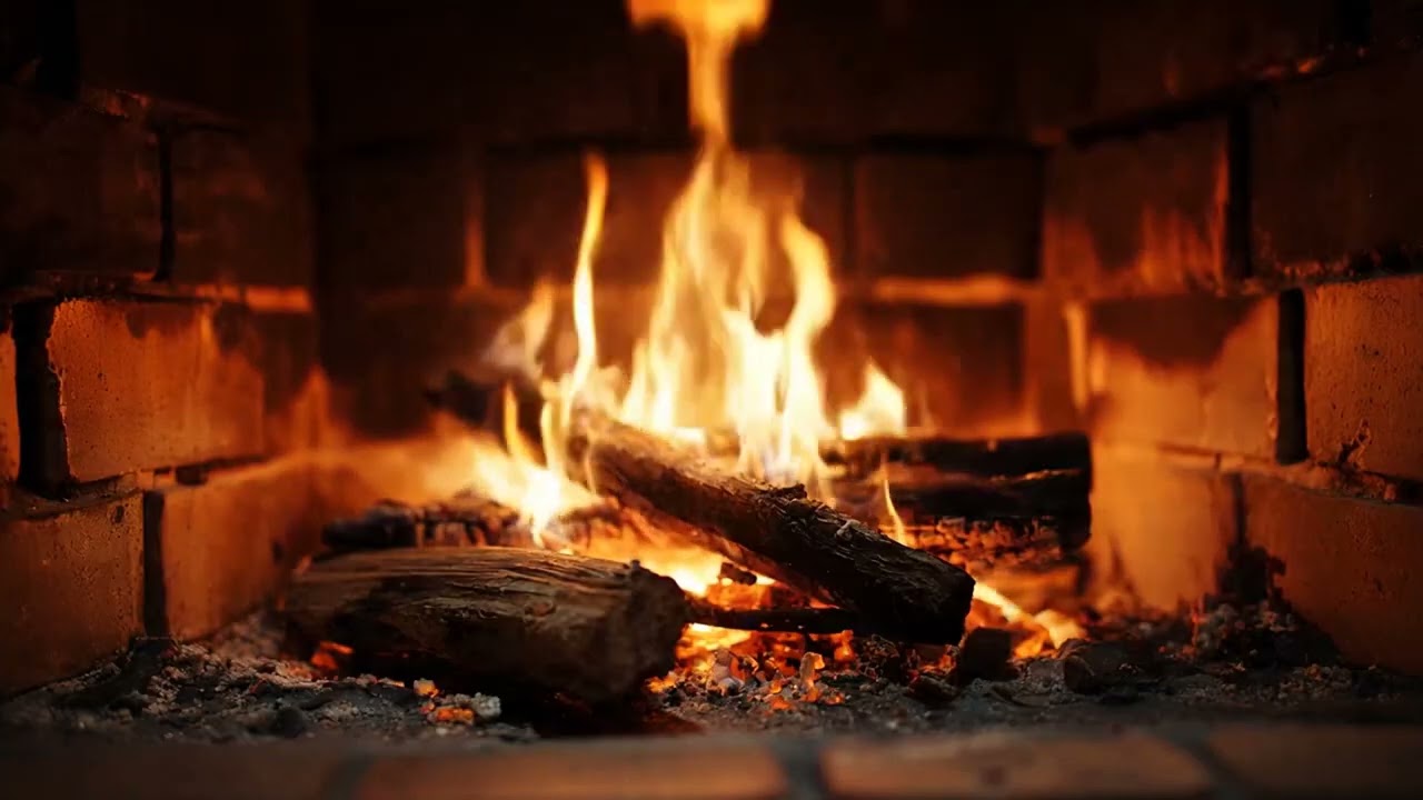 Soft Glowing Hearth and Fireplace Sounds for Late Night Comfort and Peace Focus Mood 🔥