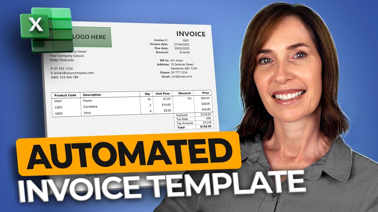 Build a Self-Updating Excel Invoice & Tracker (Free Template) | No Add-Ins