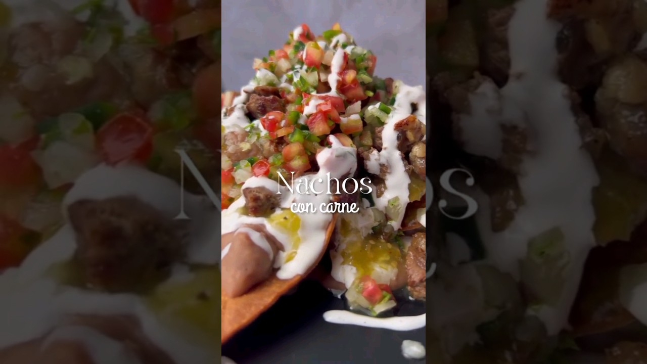 como hacer nachos con carne #nachos #carne #aguacate #vamosadarle