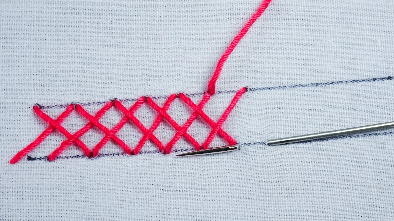 Closed Herringbone Stitch, basic Embroidery tutorial, #mycrafts