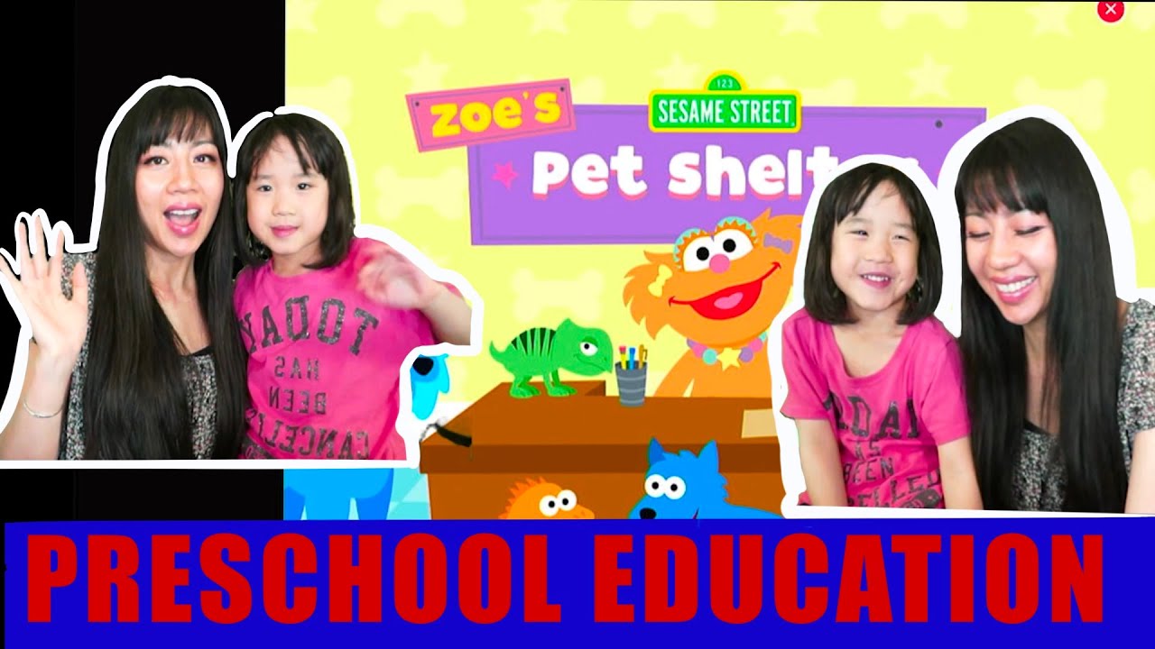 Sesame Street | Zoe's Pet Shelter with Ella and Mommy | Fun Educational videos for kids