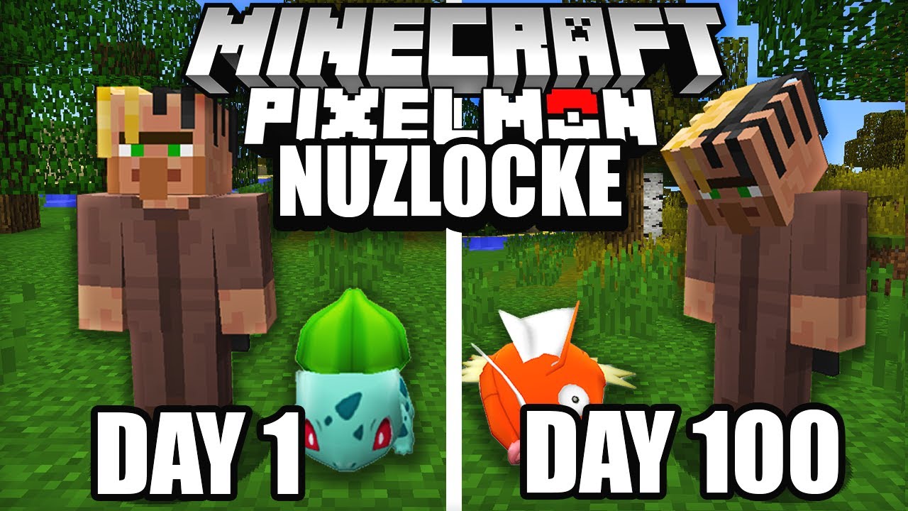 I Spent 100 DAYS On Minecraft PIXELMON NUZLOCKE (This didn't go well...)
