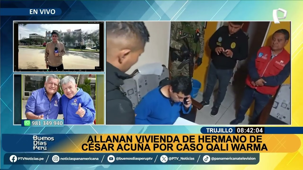 Caso Qali Warma: casa del hermano de C&eacute;sar Acu&ntilde;a tambi&eacute;n fue intervenida
