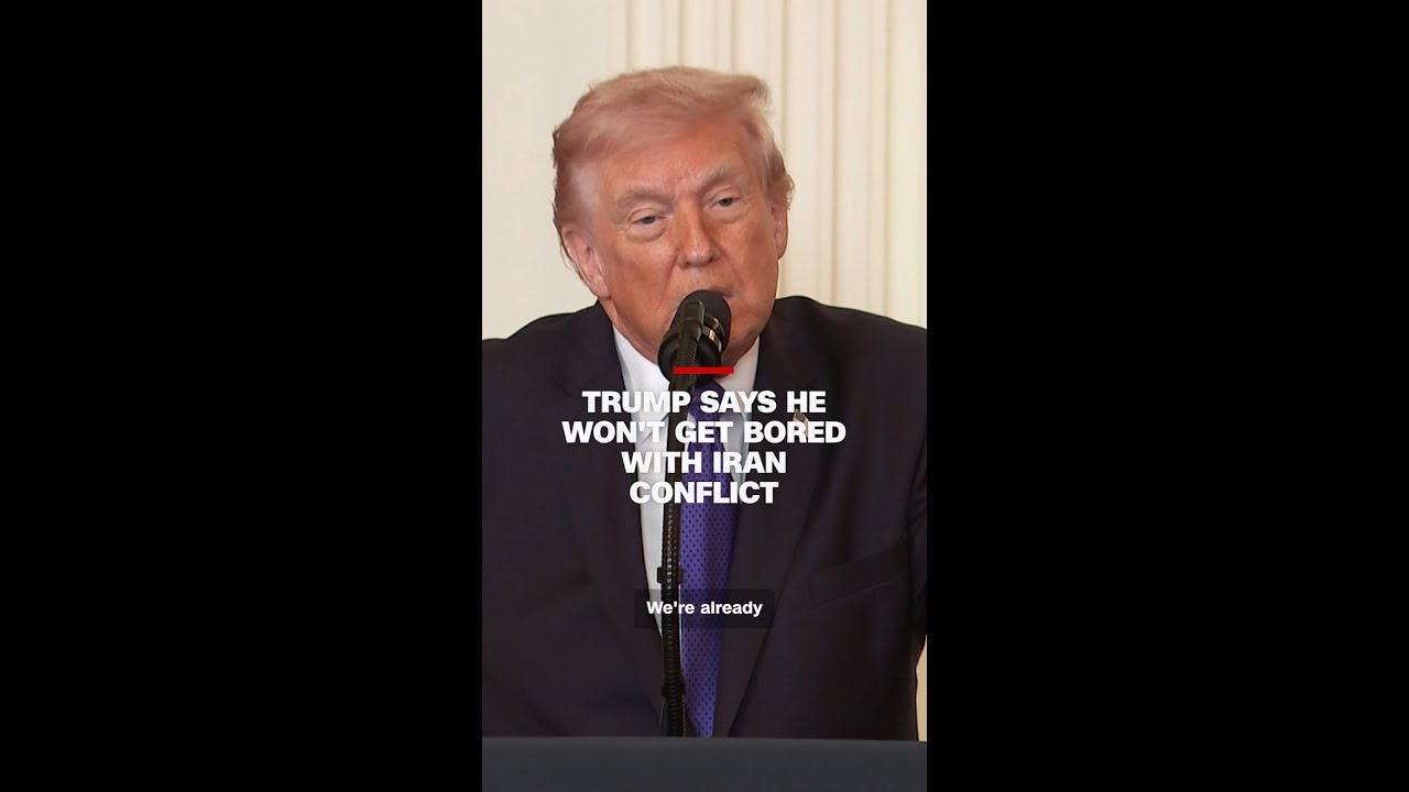 Trump says he won't get bored with Iran conflict