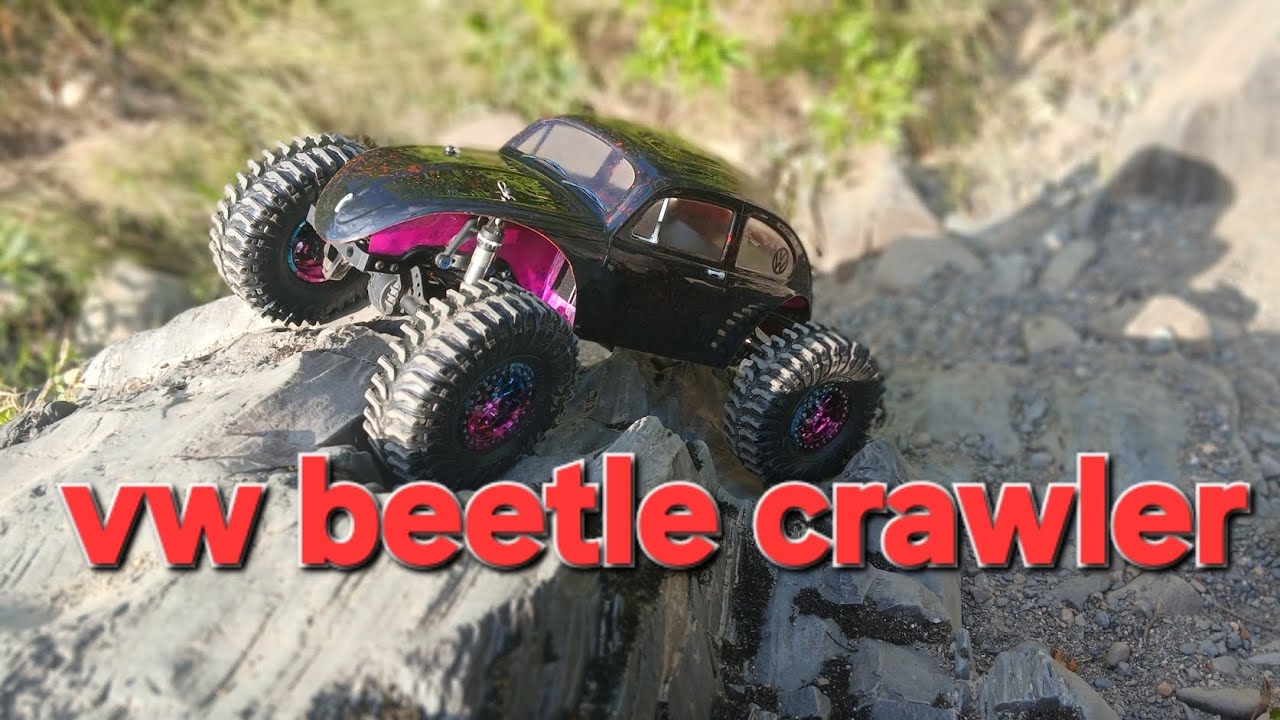 Vw beetle crawler test run at the river.