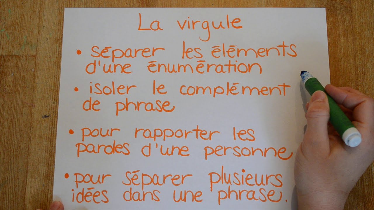 Français - la virgule