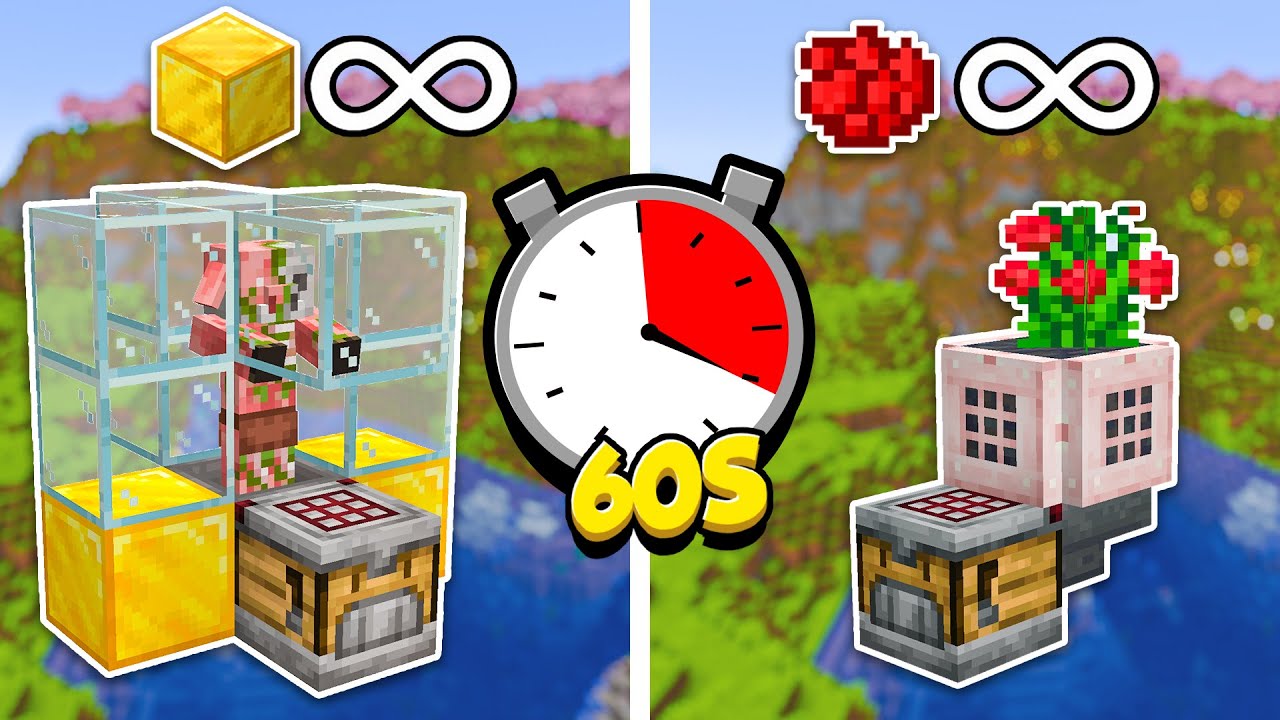 10 UTILIZZI del CRAFTER in 1 MINUTO! - Farm Semplici e Veloci Minecraft 1.21