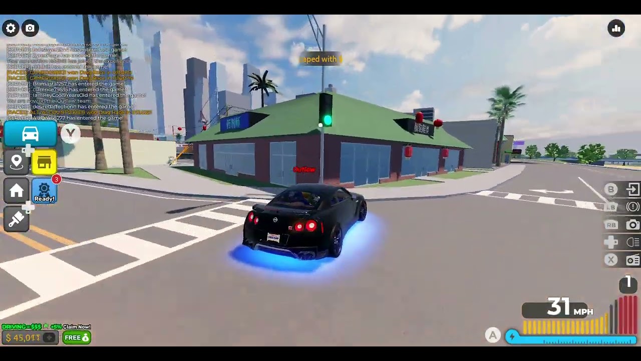 Playing 3 roblox #drivingempire #rivals with controller