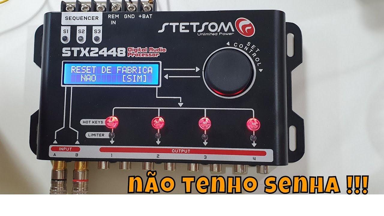 como Faz reset processador Stetsom stx2448, stx 2448 perdeu a senha,como trocar?