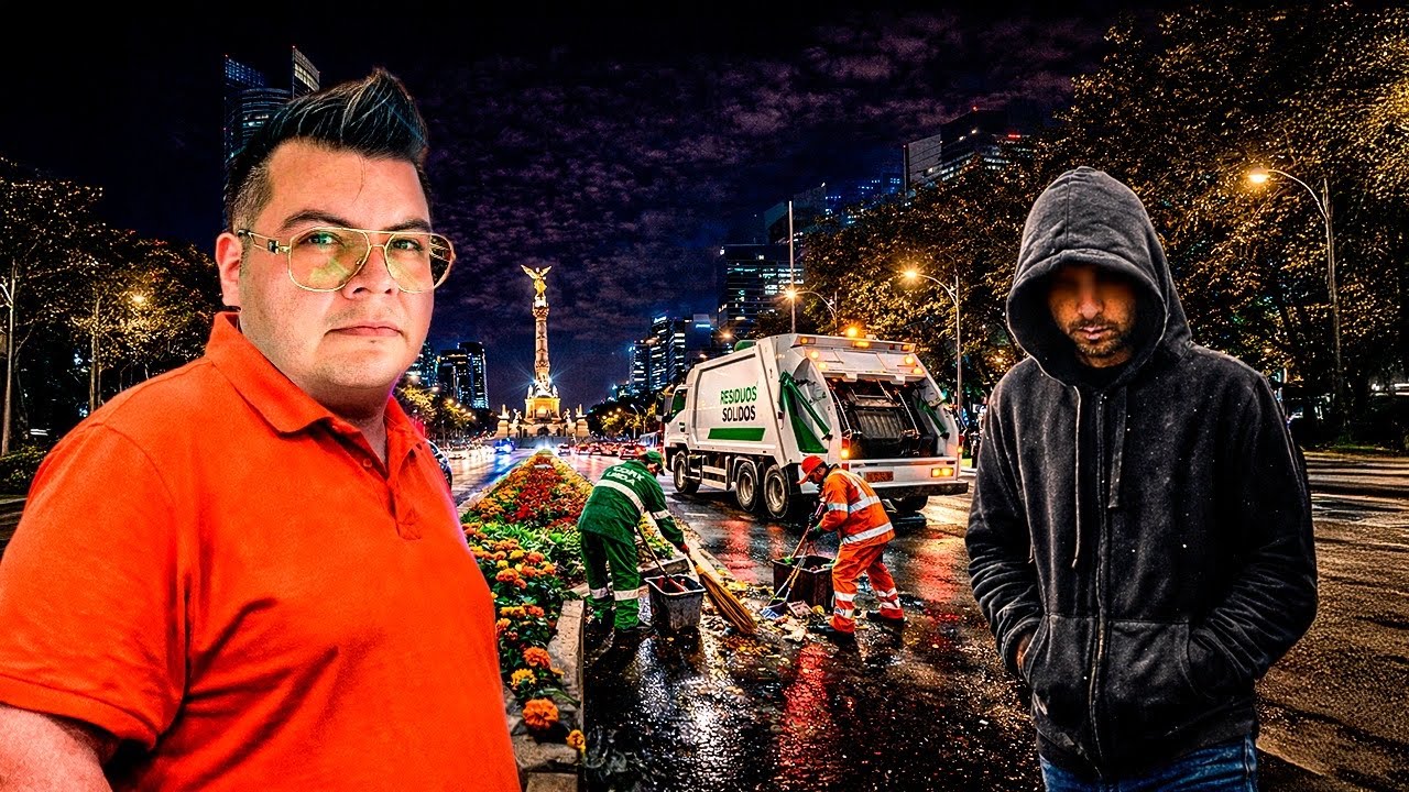 La Verdadera Vida de un Barrendero en México🇲🇽(Los trabajadores invisibles)