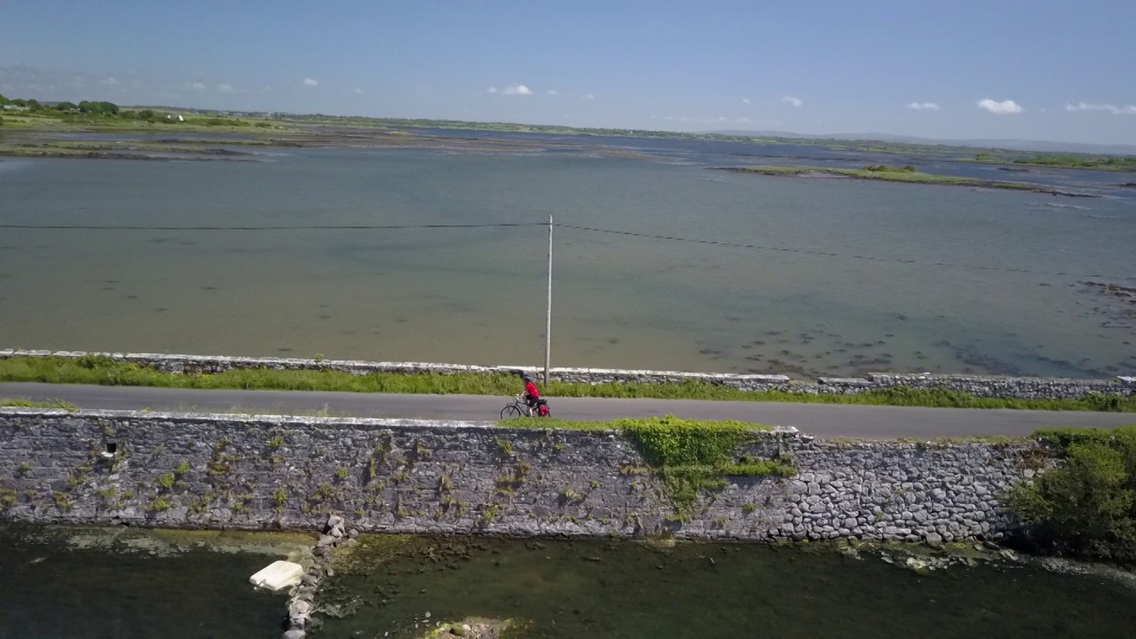 Cian McCormack on his bike near Kinvara