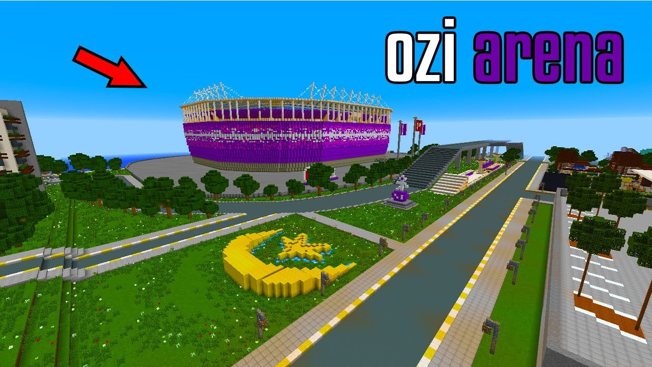 ­♥♥OZİ ARENA İNCELEMESİ - MİNECRFAT OZİ ŞEHRİNİ GEZDİK - İLK STADYUM YAPIMI - STADYUM NASIL YAPILDI?
