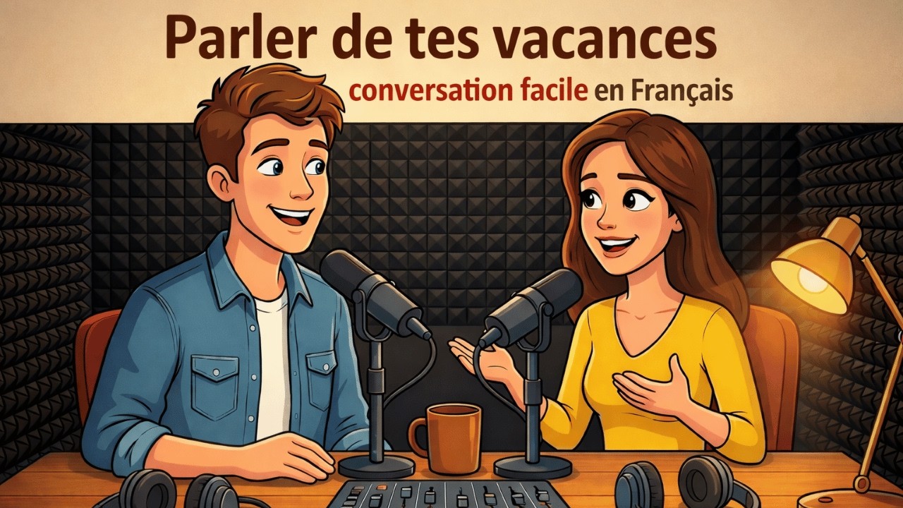 Parler de tes vacances en Français | conversation facile au débutants  (A1-A2)  @PodcastPourVous