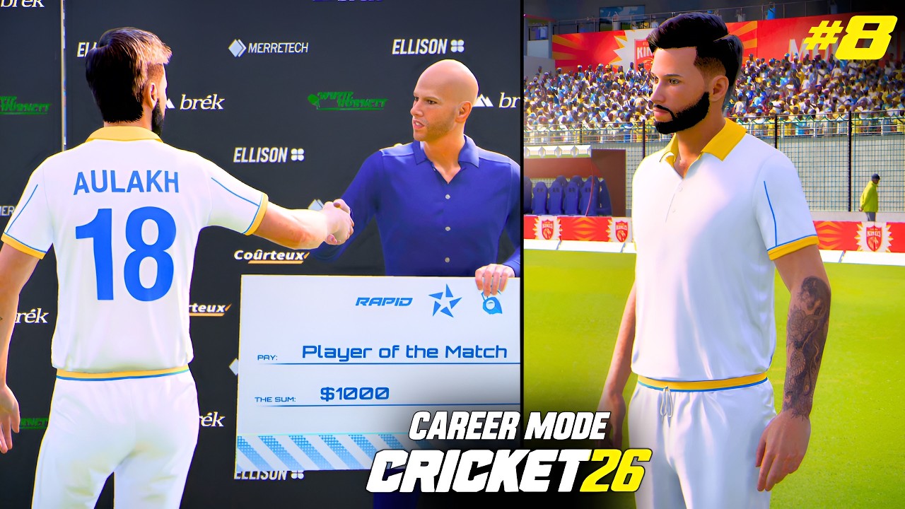 Cricket 26 Career Mode #8 🔥 Road to Glory Continues! Big Match Performance! 🏏