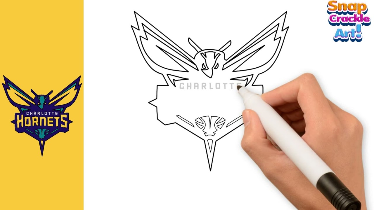 How To Draw Charlotte Hornets Logo Step By Step