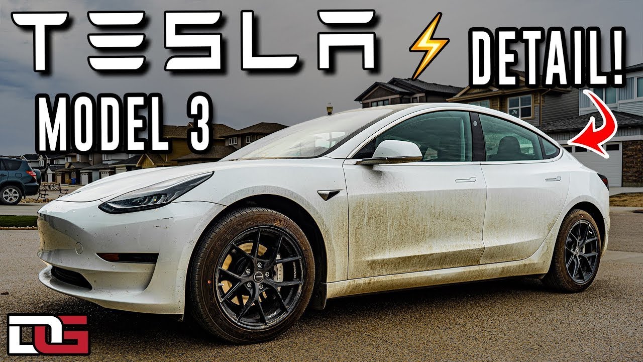 Cleaning a DIRTY Tesla Model 3! | Self-Driving Car Detail! | The Detail Geek