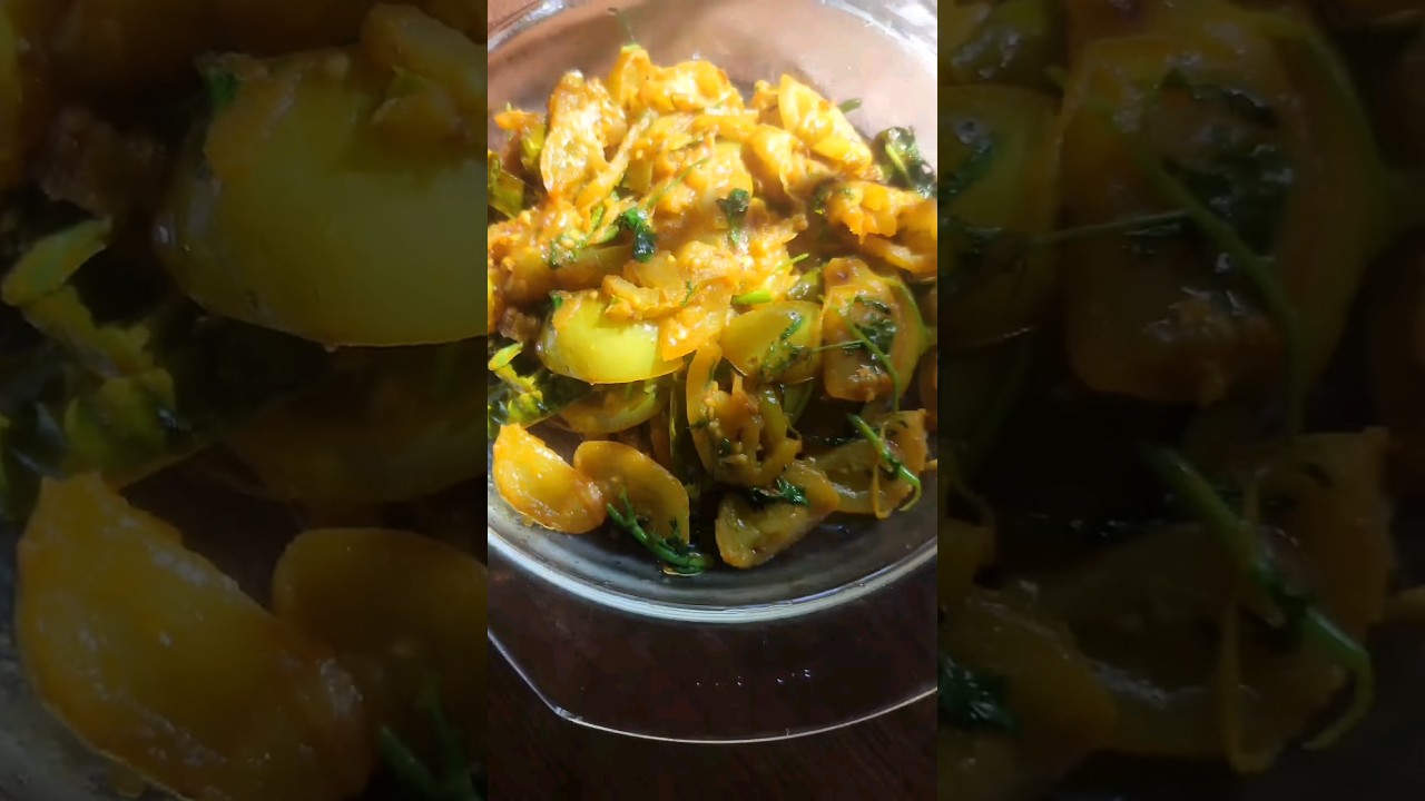 Green tomato curry recipe || Three N Simple Cook #shorts #recipe #delicious #cooking #tomato #tasty