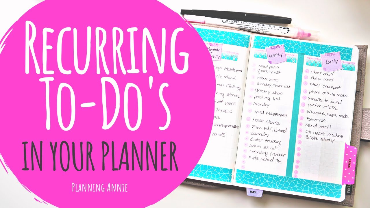 Recurring Tasks & To Do's Lists
