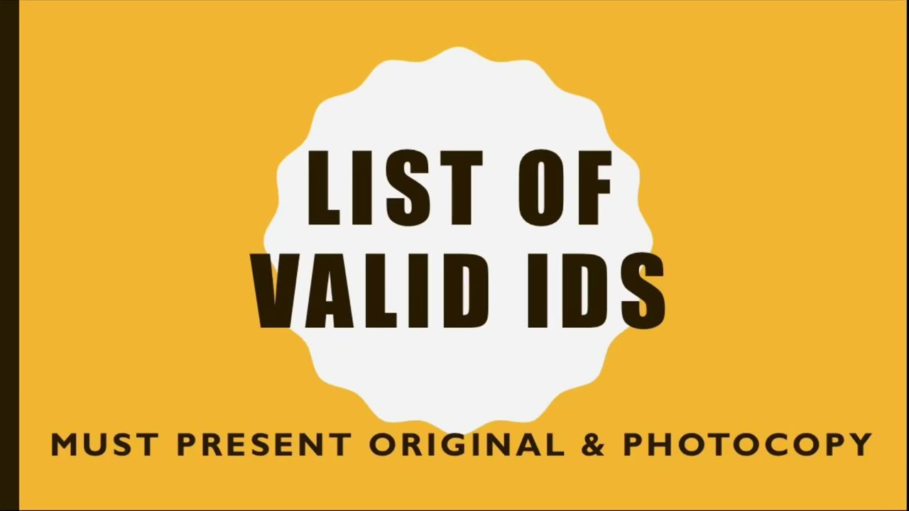DFA Passport - List of Valid IDs (Short & Precise)