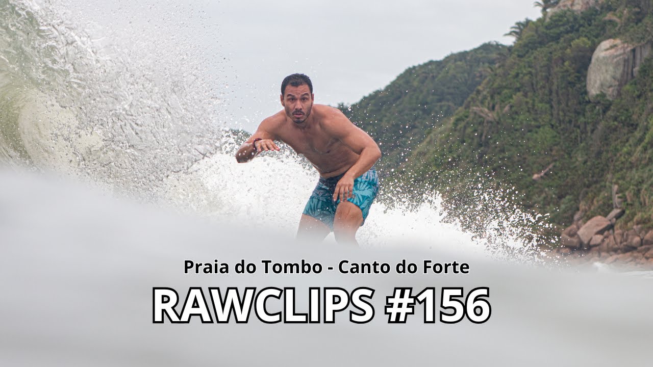 GUARUJÁ SURF CEDO 🌊 PRAIA DO TOMBO (CANTO DO FORTE)  ALTAS ONDAS  (rawclips) #156