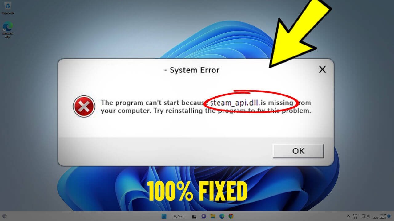 Как исправить запуск программы невозможен, отсутствует steam_api.dll Ошибка в Windows 11 / 10 /8/7 ✅