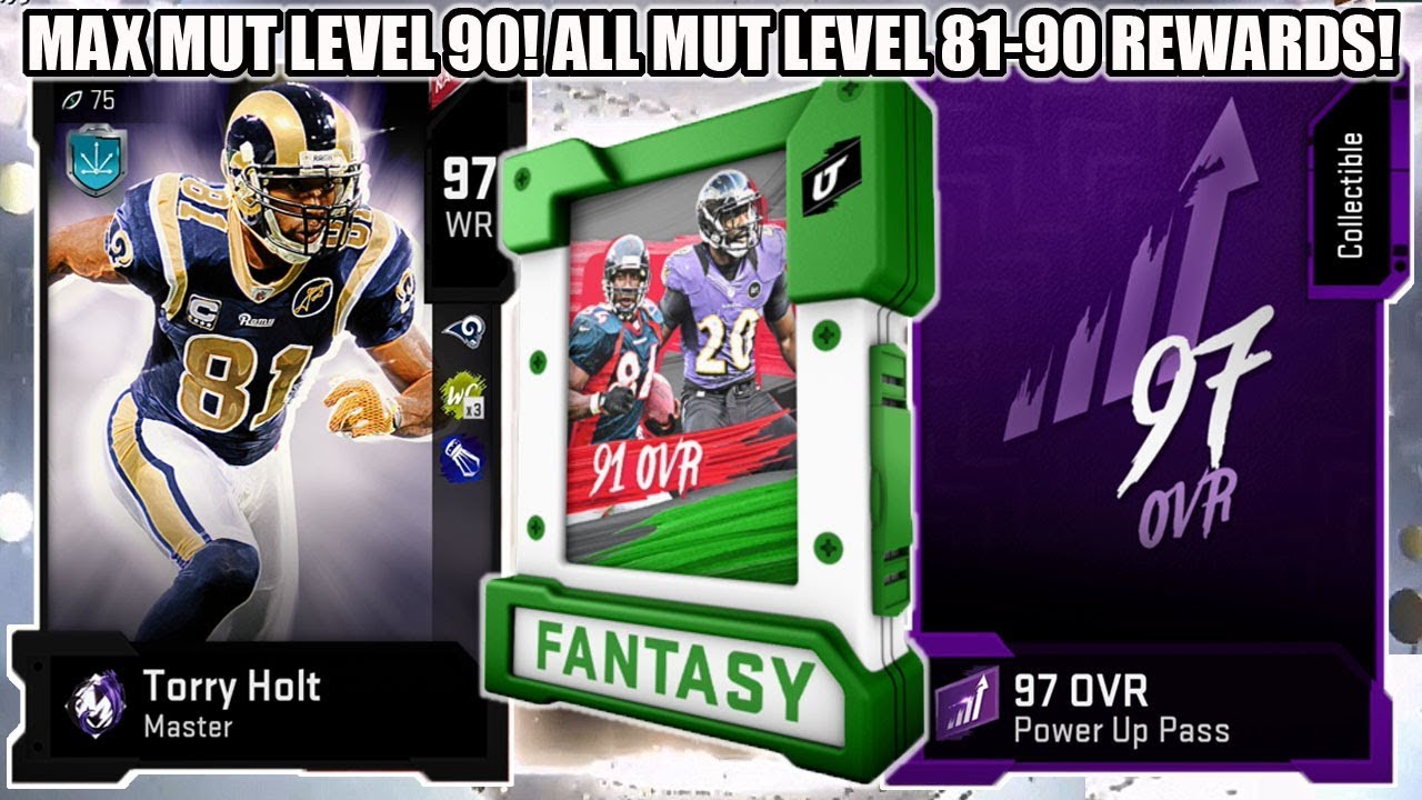 MAX MUT LEVEL 90 REWARDS! ALL MUT LEVEL 81-90 REWARDS! 97 OVERALL POWER UP PASS! | MADDEN 20
