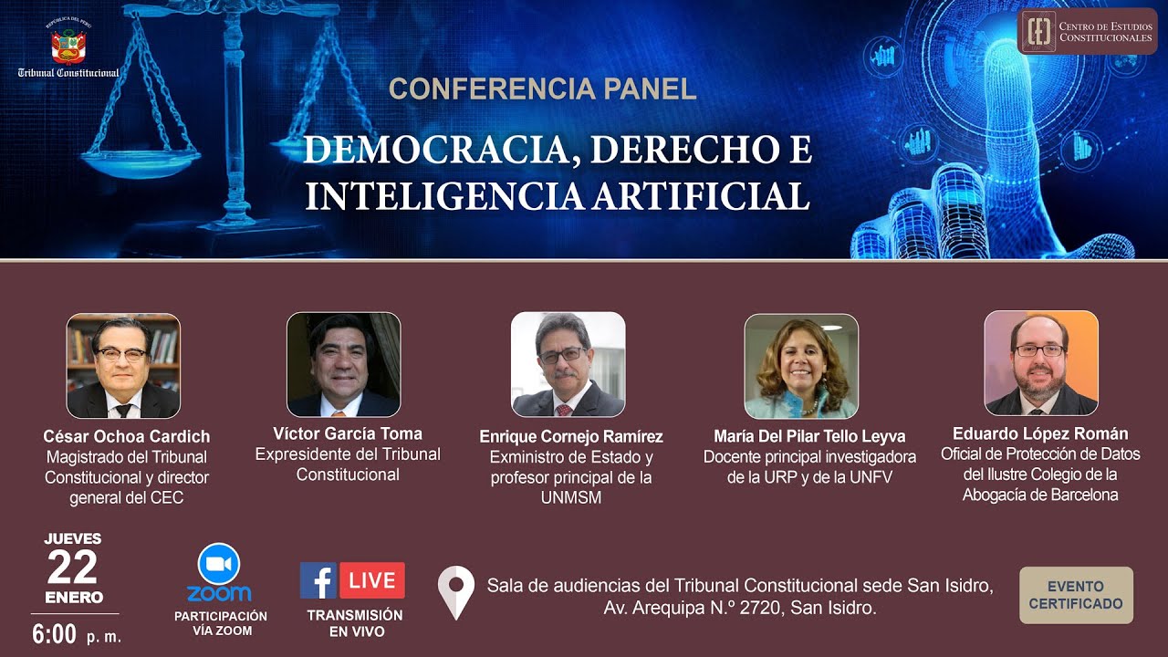 CONFERENCIA PANEL: DEMOCRACIA, DERECHO E INTELIGENCIA ARTIFICIAL