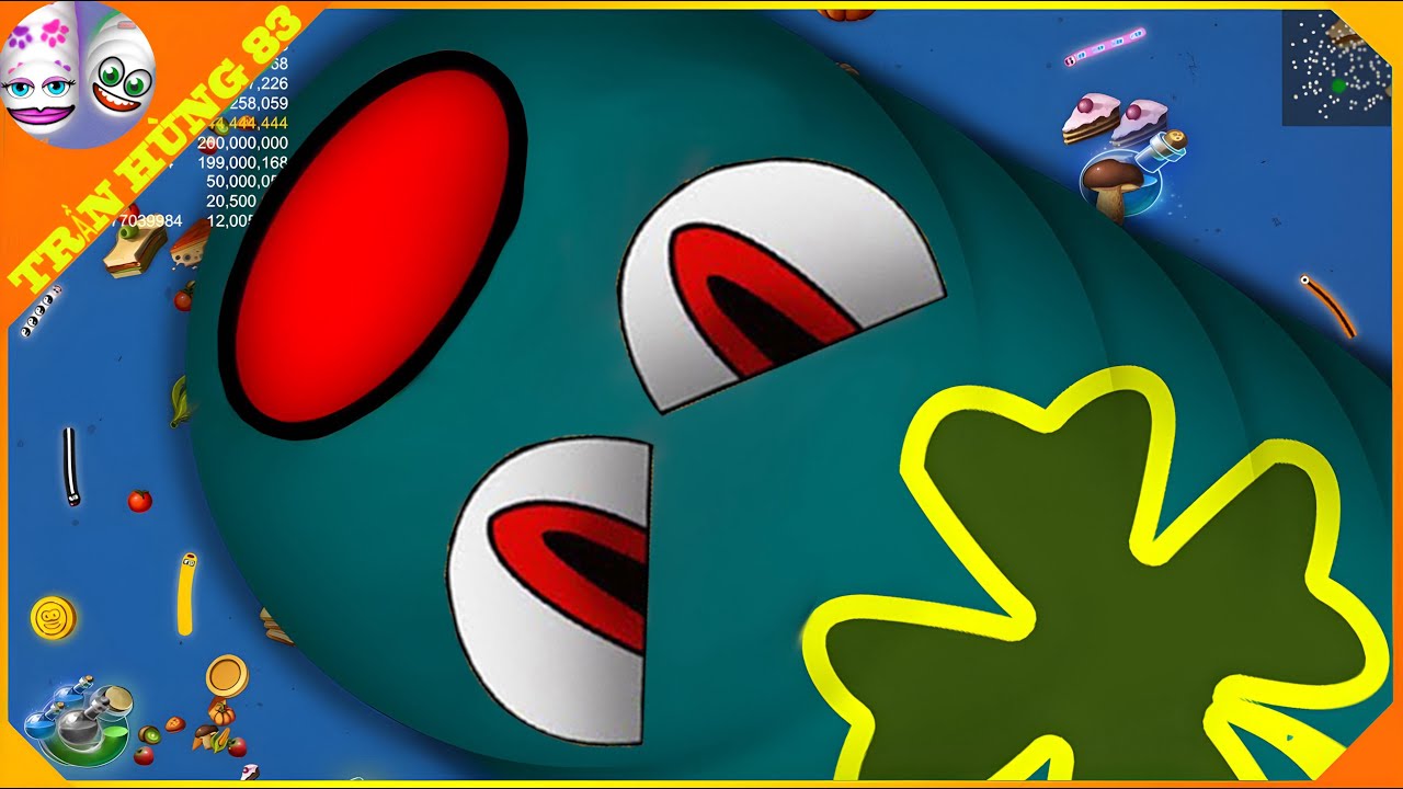 🐍WORMSZONE.IO | GIANT SLITHER SNAKE TOP 01 / Epic Worms Zone Best Gameplay! | Trần Hùng 83