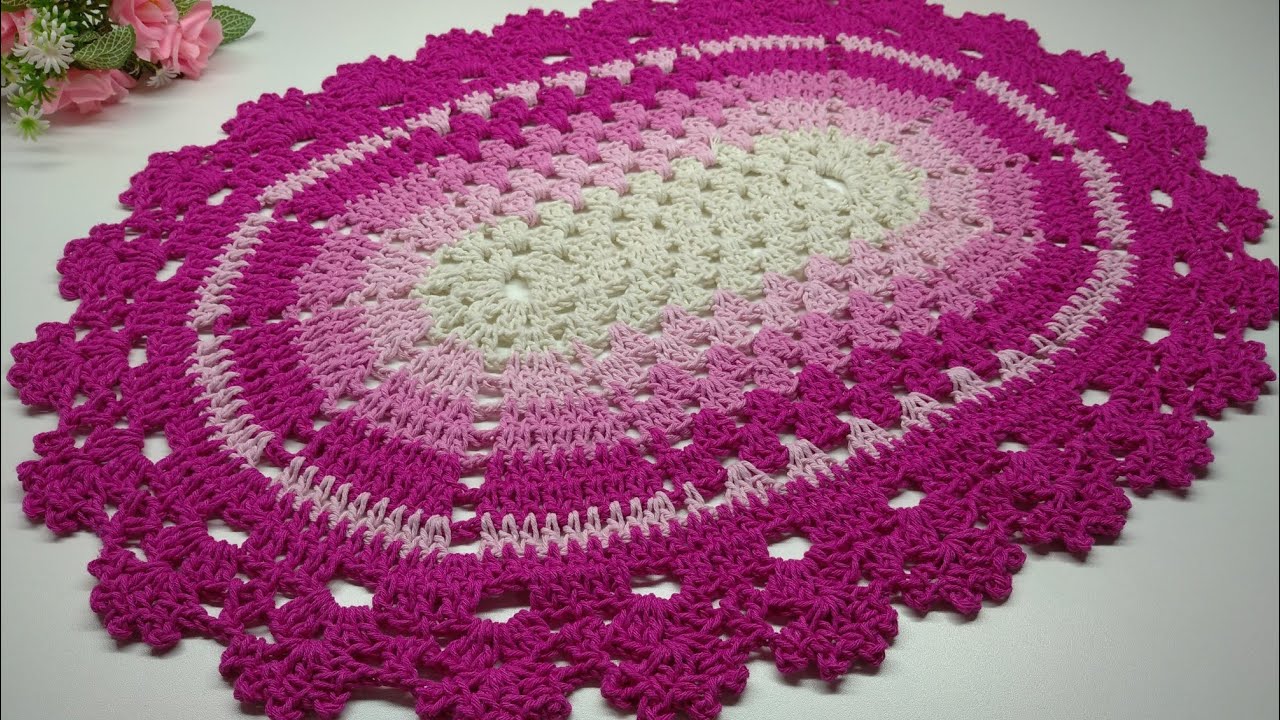🌷Tapete vende vende Da Bia com base Fácil _SEM CORDÃO DE CORRENTINHAS 🌺 @Biacrocherotina