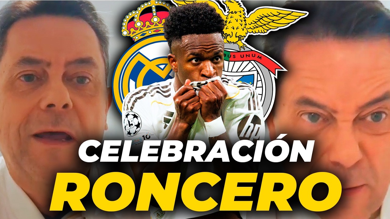 DISCURSO de RONCERO: Celebración OCTAVOS y EUFÓRICO con TCHOUAMÉNI y VINICIUS vs. BENFICA