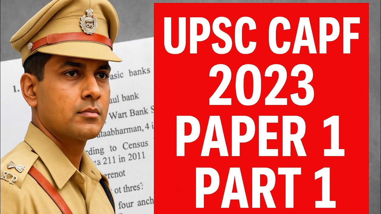 2023 CAPF ACs Exam: Part 1 Solution Breakdown | #CAPFExam #ExamPrep