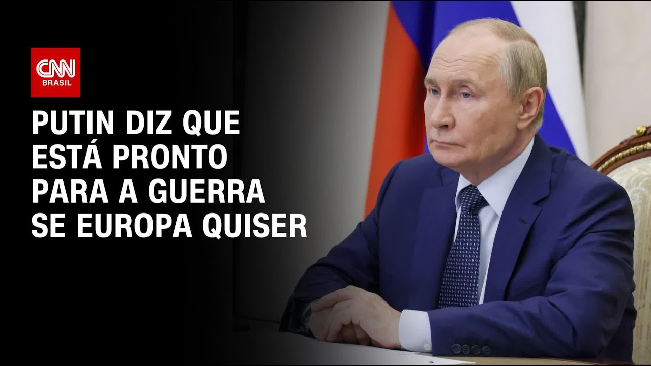 R&uacute;ssia est&aacute; pronta caso a Europa queira guerra, diz Vladimir Putin | CNN ARENA