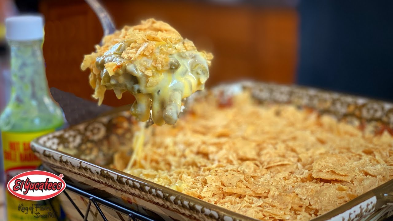 Green Bean Casserole with El Yucateco Green Hot Sauce | Holiday Side Dish Recipes