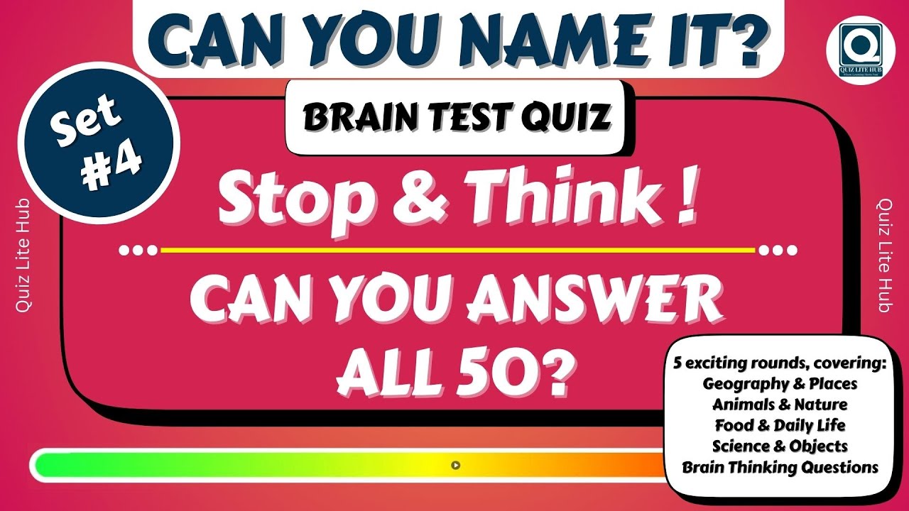 Think & Answer Quiz 🧠❓ Set #4 | 50 Brain Test Questions | General Knowledge Quiz #quiz #riddles #fun
