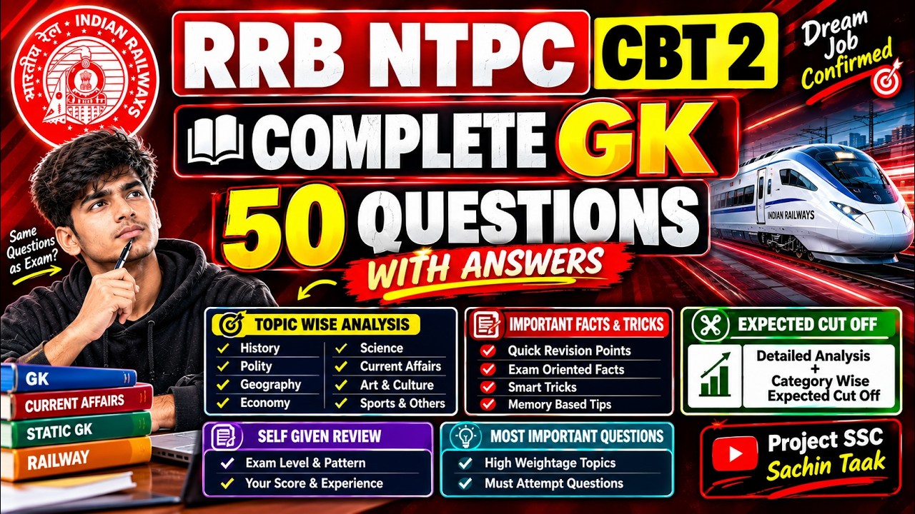 Railway NTPC CBT 2 2026: Complete Self-Given Review (All Real Questions)🚆🔥